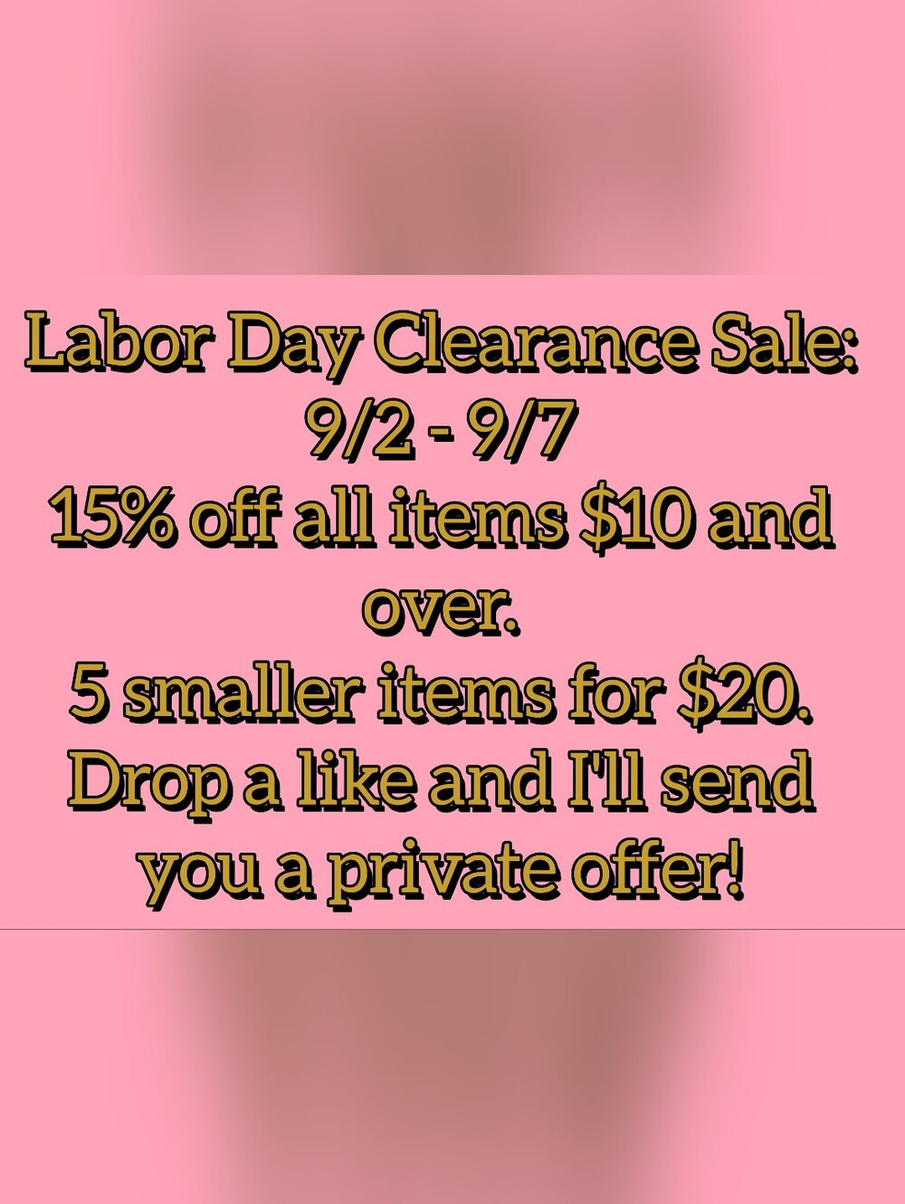 Labor Day Clearance Sale!